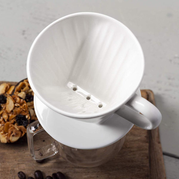 設計師款咖啡過濾器(白色)Traditional Porcelain Coffee Filter Cone – White：圖片 2