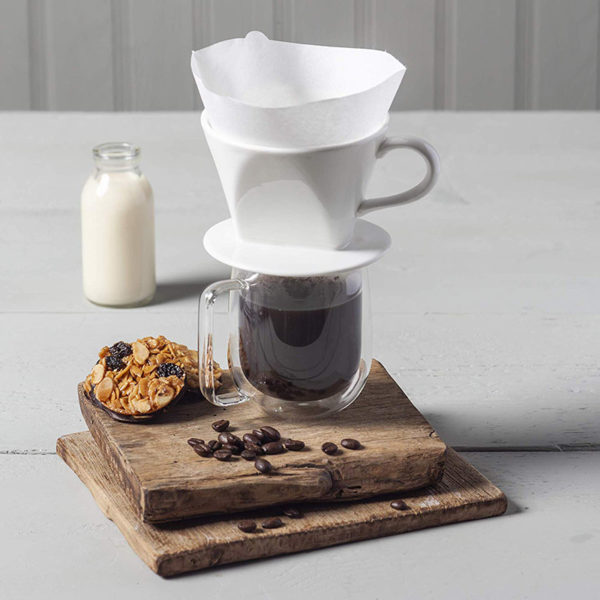 設計師款咖啡過濾器(白色)Traditional Porcelain Coffee Filter Cone – White：圖片 4