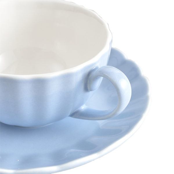 英式皇家午茶陶瓷咖啡杯 湖水藍杯碟組：圖片 2