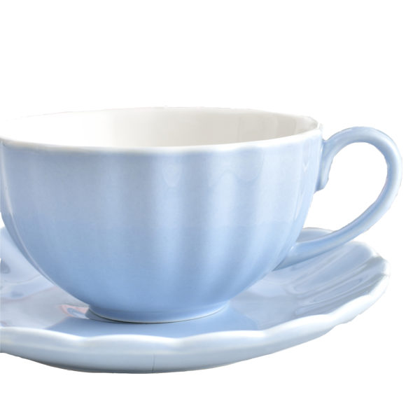 英式皇家午茶陶瓷咖啡杯 湖水藍杯碟組：圖片 3